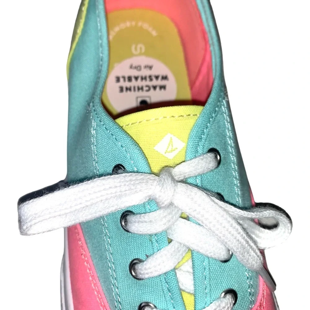 Sperry Top Sider Pier Wave Sneakers Boat Shoes Womens Size 5 Beachy Summer